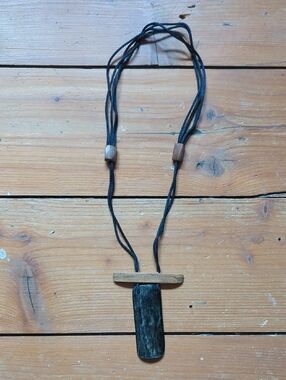 **FREE ADD ON**Black and Brown Wooden Pendant Necklace
